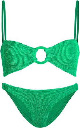 Hunza G Misty Crinkle Bikini - Green - One Size