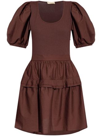 Ulla Johnson Abito Tilda con maniche a palloncino - Marrone