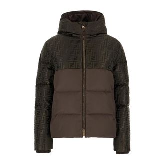 Fendi Dames, Jassen, Bruin, Maat: XS Nylon