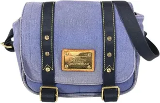 Louis Vuitton Pre-owned Cross Body Bags, unisex, Blue, Size: ONE SIZE Pre-owned Antigua Besace PM Shoulder Tote