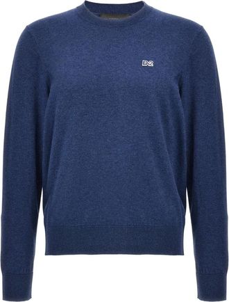 Dsquared2 Trui met ronde hals - Heren - Ronde hals truien - Blauw - L - Katoen - Truien & Vesten
