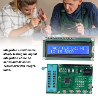 OEM Probador De Circuitos Integrados Digitales Tes200 Con Pantalla Led Para La Serie 74/40