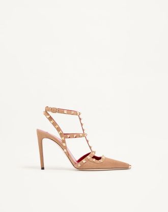 Valentino Garavani Rockstud Suede Pumps 100mm Wo