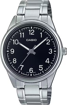 Casio Mens Black Dial Analog Watch with Stainless Steel Bracelet - MTP-V005D-1B4UDF