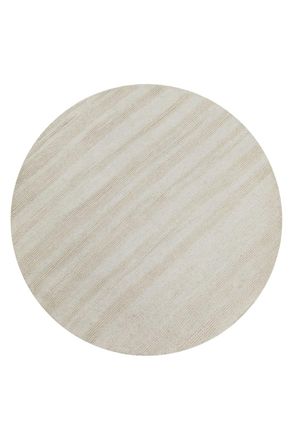 Wecon Home Alfombra redonda tejida a mano crema 180 cm