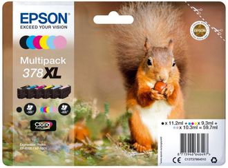 Epson Squirrel 378xl Cartucho De Tinta 1 Pieza(s) Original Alto Rendimiento (xl) Negro, Cian, Cian Claro, Magenta, Magenta Claro, Amarillo