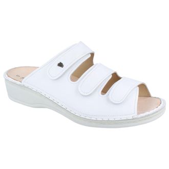 Finn Comfort Pisa Leather Womens Slides Sandals - White - Size:UK 6.5