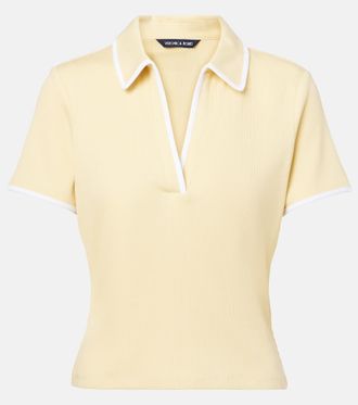 Veronica Beard Kearney cotton-blend polo shirt