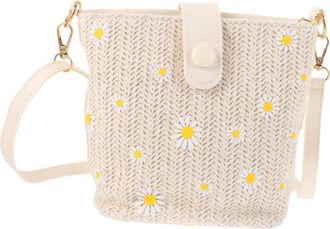 UPKOCH Rattan Crossbody Bag Pu Material Versatile Shoulder Bag for Shopping and Party Women