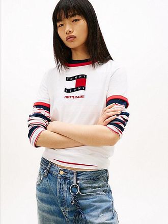 Tommy Hilfiger Camiseta con ribete a contraste y logo
