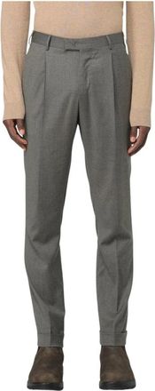 Pantaloni Torino Klassieke Pantalon met Plooi - Heren - Nette broeken - Grijs - 3XL - Wol - Broeken