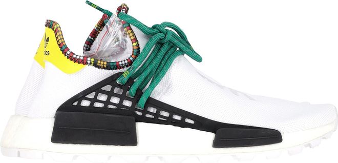 Adidas x Pharrell Williams Human Body NMD Sneakers in White Cotton