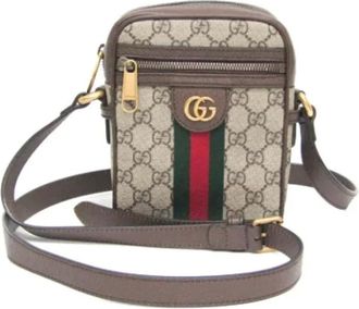 Gucci Pre-owned Cross Body Bags, female, Brown, Size: ONE SIZE Pre-owned Leather gucci-bags