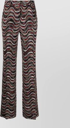 Missoni high waist flared leg knit trousers