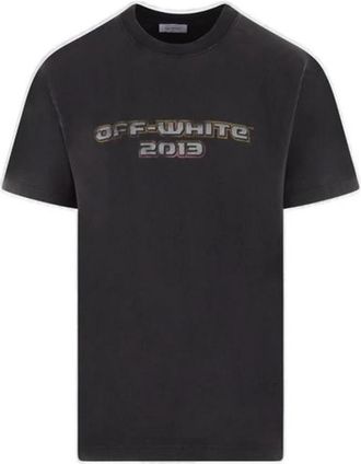 Off-white Caravaggio Grafisch Katoenen T-shirt - Heren - T-shirts - Zwart - S - Katoen - Tops
