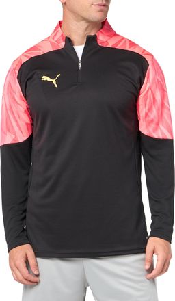 Puma Mens Individualfinal 1/4 Zip-top, Puma Black-sunset Gl, S