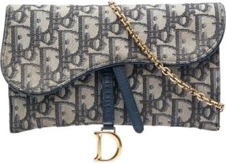 Dior Pre-owned Wallet on Chain - - Pre-owned - Donna - Blu - ONE SIZE