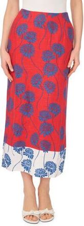1.State Column Midi Skirt in Aura Orange at Nordstrom Rack, Size X-Small