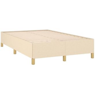 vidaXL Estructura De Cama Sin Colch&oacute;n Tela Crema 120x190 Cm Vidaxl