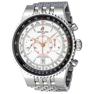 Breitling Pre-owned Breitling Chronograph Automatic Silver Dial Mens Watch A2334024/G631/445A