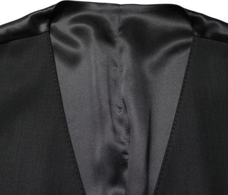 Dolce & Gabbana Black Wool Single Breasted Men Waistcoat Mens Vest