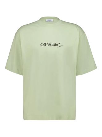 Off-white Scribble logo-print T-shirt - men - Cotton/Polyester - S - Green