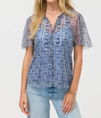 Johnny Was Leandra Mesh Blouse In Izumi
