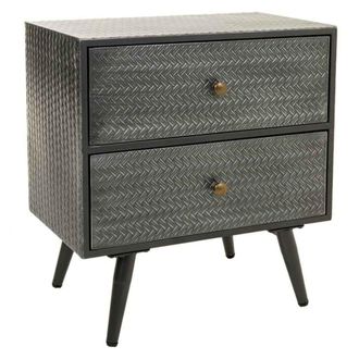 Wanderlust Deco Mesita de metal gris 50x30x56