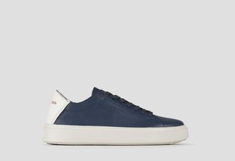Alexander Smith London Man Deconstructed in blue tumbled leather and white back