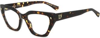 Dsquared2 Retro Stijl Bril - Dames - Brillen - Bruin - 53 MM - Accessoires