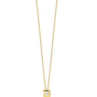 Bony Levy Liora Diamond Square Pendant Necklace in 18Ky 1Rd0.10 at Nordstrom Rack