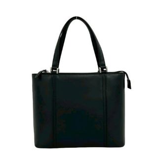 Burberry Pre-owned Handbags, female, Black, Size: ONE SIZE Pre-owned Leather Tote Bag