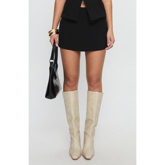 Princess Polly Full Disclosure Skort in Black at Nordstrom, Size 12