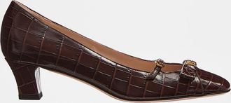 Valentino Garavani Bowow Croco Mary Jane Pumps