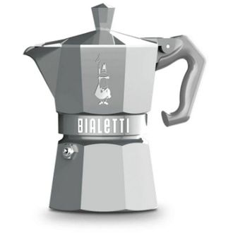 Bialetti Caffettiera italiana, 6 tazze, grigio argento - 0009076 - bialetti