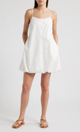 Rails Blanca Bubble Hem Cotton Blend Minidress in White at Nordstrom Rack, Size X-Large