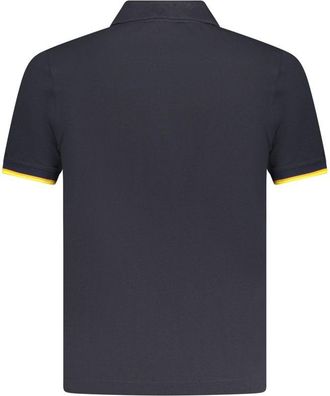 K-Way K-Way Mens Short Sleeve Polo Shirt With Tipping - Dark Grey Cotton - Size Medium