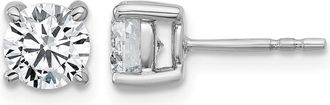 Diamond2Deal 14k Yellow Gold 1 3/8 ct Round Lab Grown Diamond Stud Earrings VS Clarity, G-H Color