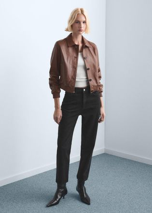 Mango Jeans Mom2000 vita alta black denim - Donna - 36 - MANGO