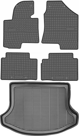 OEM Juego De Alfombrillas De Goma Para Coche Y Alfombrilla Para Maletero Para Kia Sportage Iii Suv (2010-2016)
