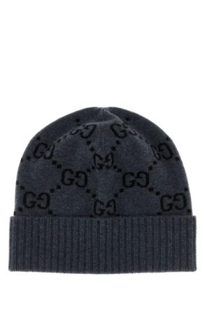Gucci Grey GG Logo Beanies Hat