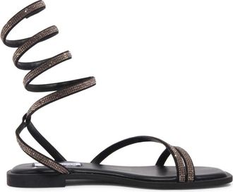 Steve Madden Strass Zwarte Sandaal Azaria Model - Dames - Sandalen met hakken - Zwart - 38 1/2 EU - Schoenen