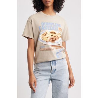 Vinyl Icons Dumpling Cotton Graphic T-Shirt in Tan at Nordstrom Rack, Size X-Small