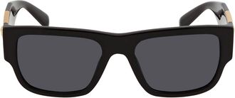 Versace Dark Gray Rectangular Mens Sunglasses VE4406 GB1/87 56