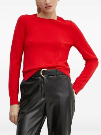 BOSS round-neck long-sleeve sweater - Red