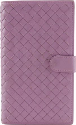 Bottega Veneta Pink Leather Long Wallet (Bi-Fold) (Pre-Owned)