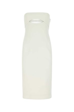 Saint Laurent White Viscose Dress