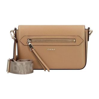 DKNY Dkny, Tassen, Dames, Beige, ONE Size, Leer, Bryant Avenue MD Flap Crossbody