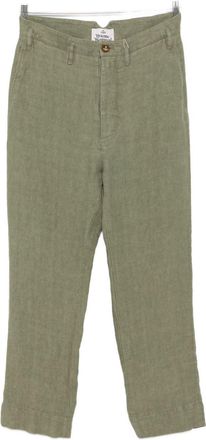 Vivienne Westwood Khaki Green Straight Leg Trousers