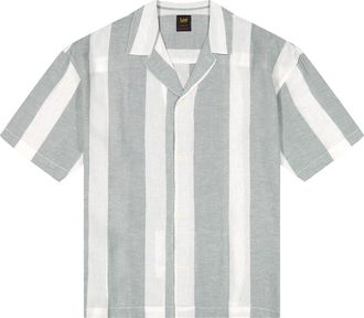 Lee Leinenhemd LEE Lee Leinenhemd Rlx Resort, Herren, Gr. L, N-Gr, gr&uuml;n, Obermaterial: 54% Leinen LI. 46% Viskose CV., Hemden Leinenhemd